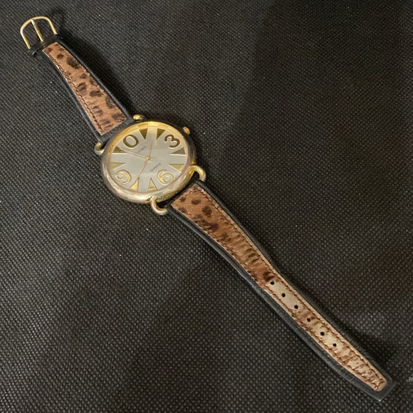 Vintage Cardini Big face watch with animal pattern band.- used - Picture 3 of 11
